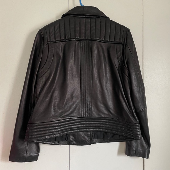 Michael Kors Black Soft Leather Moto Jacket — Size XL - Picture 6 of 8